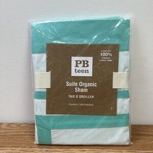 PB Pottery Barn Teen Suite Organic Pillow Sham Standard Pool NEW in Package